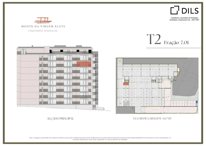 Apartamento T2 para Venda em Vilar de Andorinho Planta 2