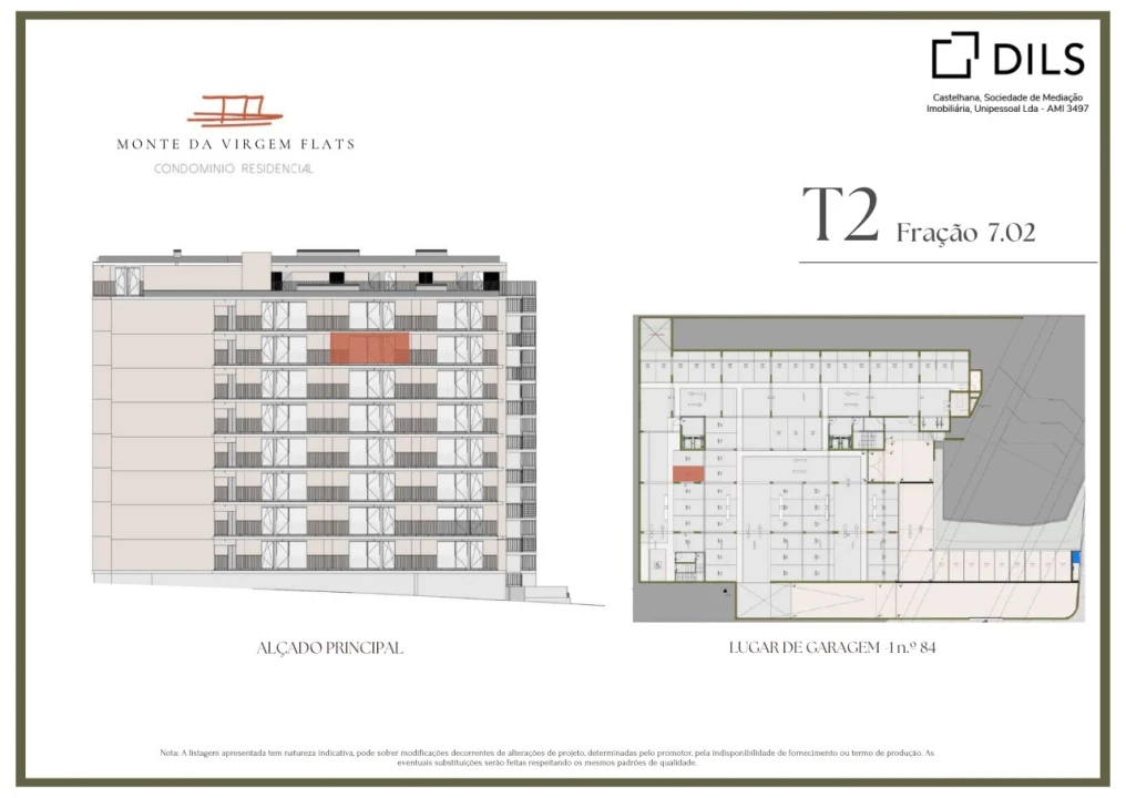 Apartamento T2 para Venda em Vilar de Andorinho Planta 2