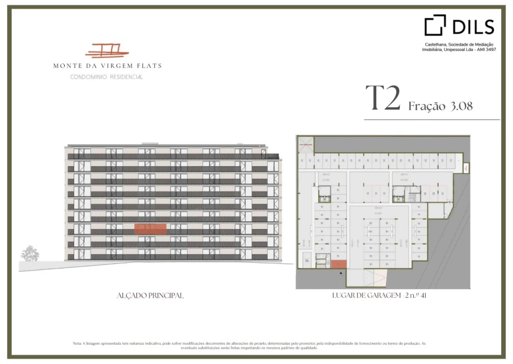 Apartamento T2 para Venda em Vilar de Andorinho Planta 2