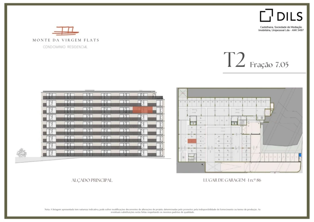 Apartamento T2 para Venda em Vilar de Andorinho Planta 2
