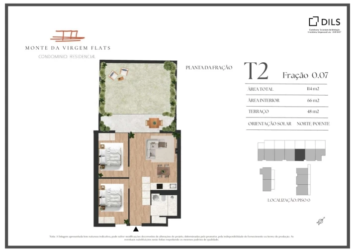 Apartamento T2 para Venda em Vilar de Andorinho Planta 1