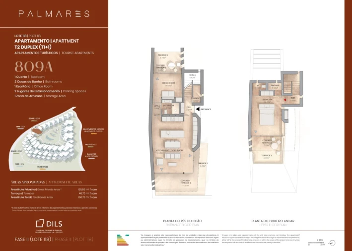 Apartamento T2 para Venda em Odiaxere Planta 1