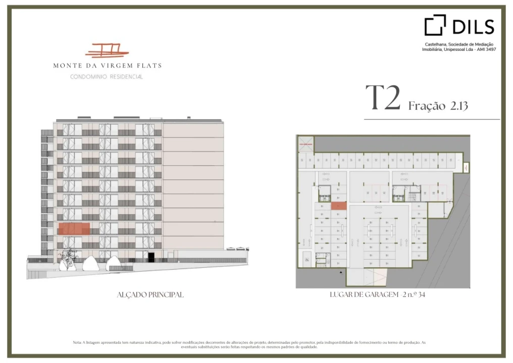 Apartamento T2 para Venda em Vilar de Andorinho Planta 2