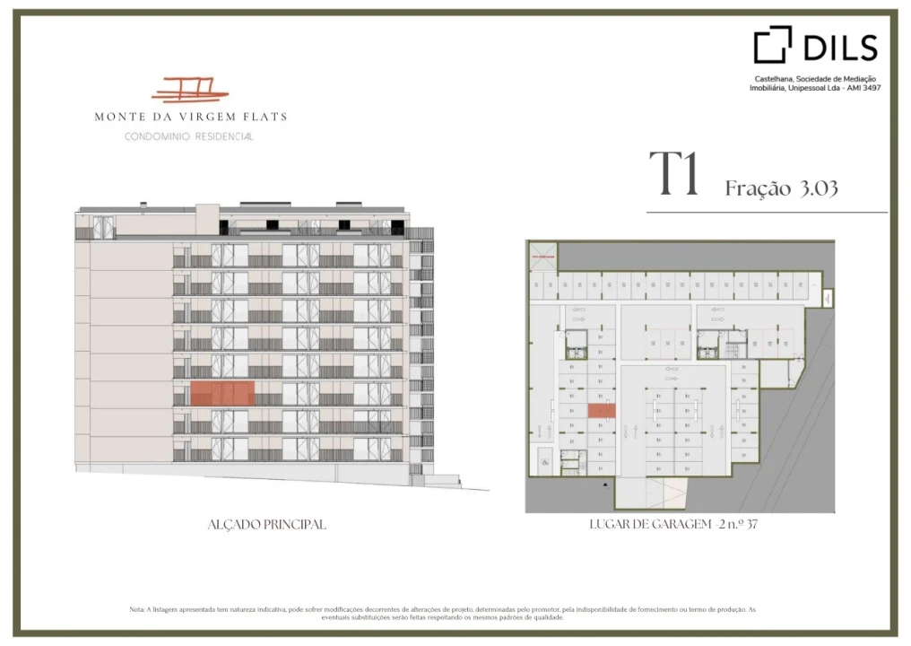 Apartamento T1 para Venda em Vilar de Andorinho Planta 2