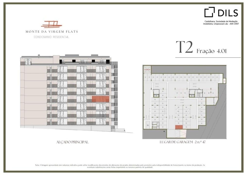 Apartamento T2 para Venda em Vilar de Andorinho Planta 2
