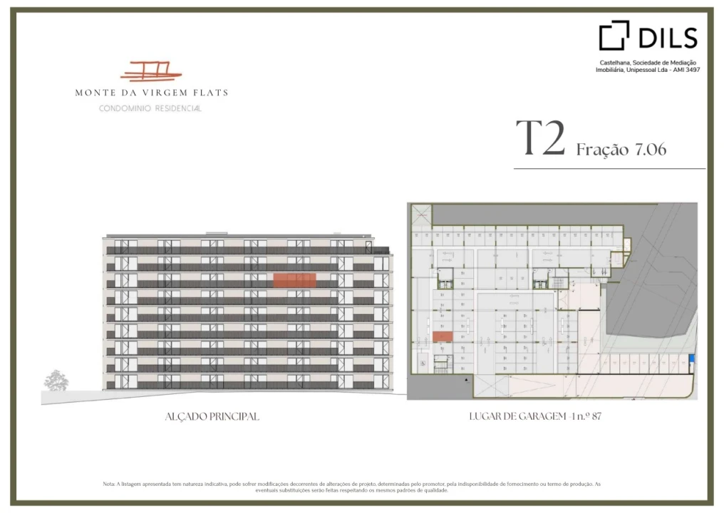 Apartamento T2 para Venda em Vilar de Andorinho Planta 2