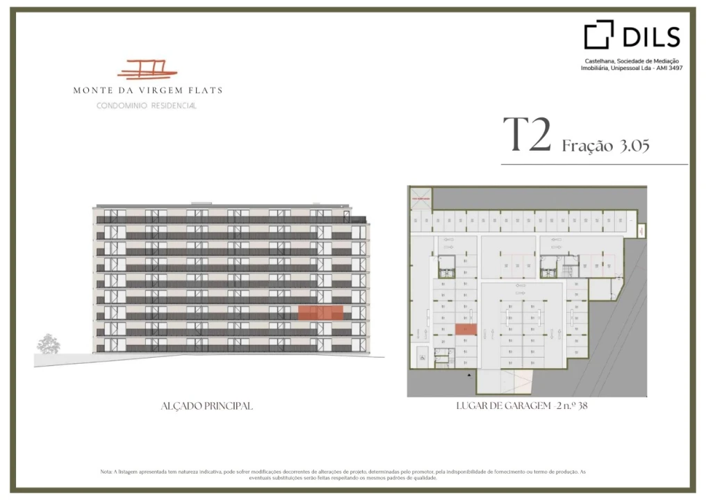 Apartamento T2 para Venda em Vilar de Andorinho Planta 2
