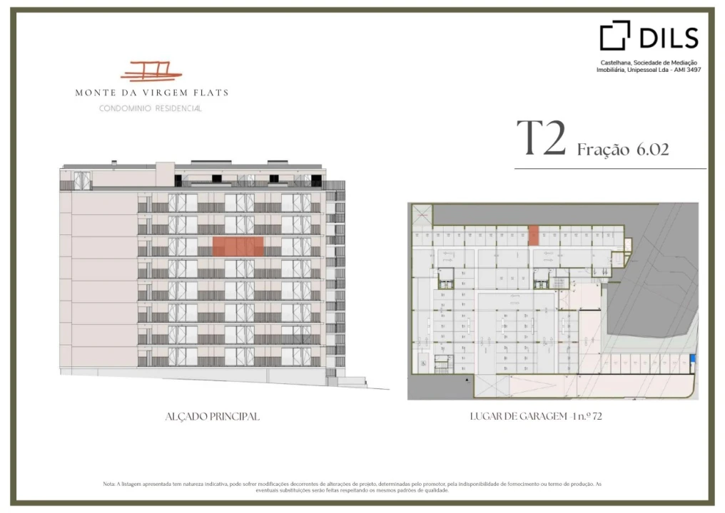 Apartamento T2 para Venda em Vilar de Andorinho Planta 2