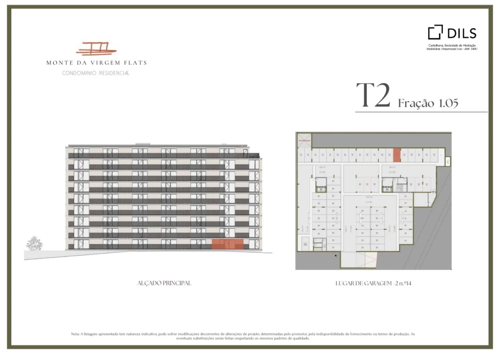 Apartamento T2 para Venda em Vilar de Andorinho Planta 2
