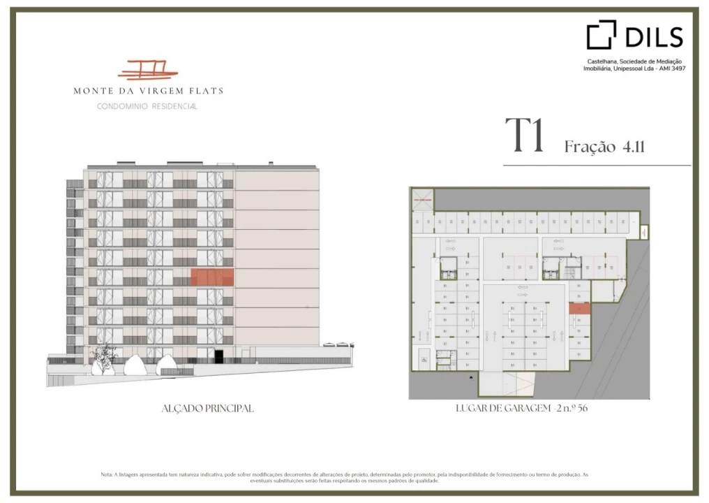 Apartamento T1 para Venda em Vilar de Andorinho Planta 2