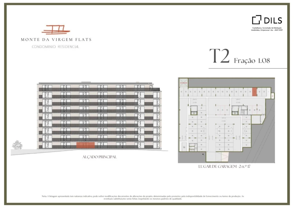 Apartamento T2 para Venda em Vilar de Andorinho Planta 2