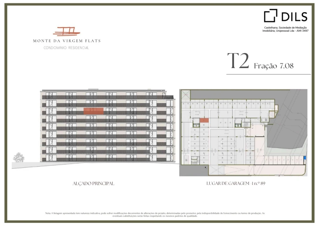 Apartamento T2 para Venda em Vilar de Andorinho Planta 2
