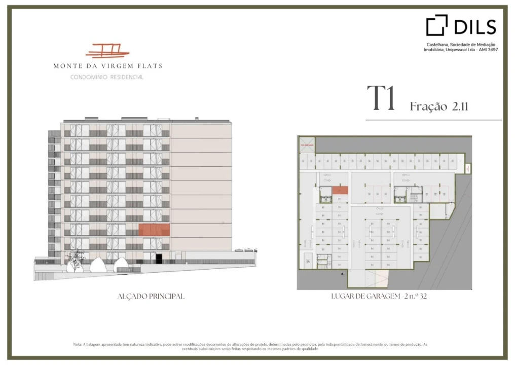 Apartamento T1 para Venda em Vilar de Andorinho Planta 2