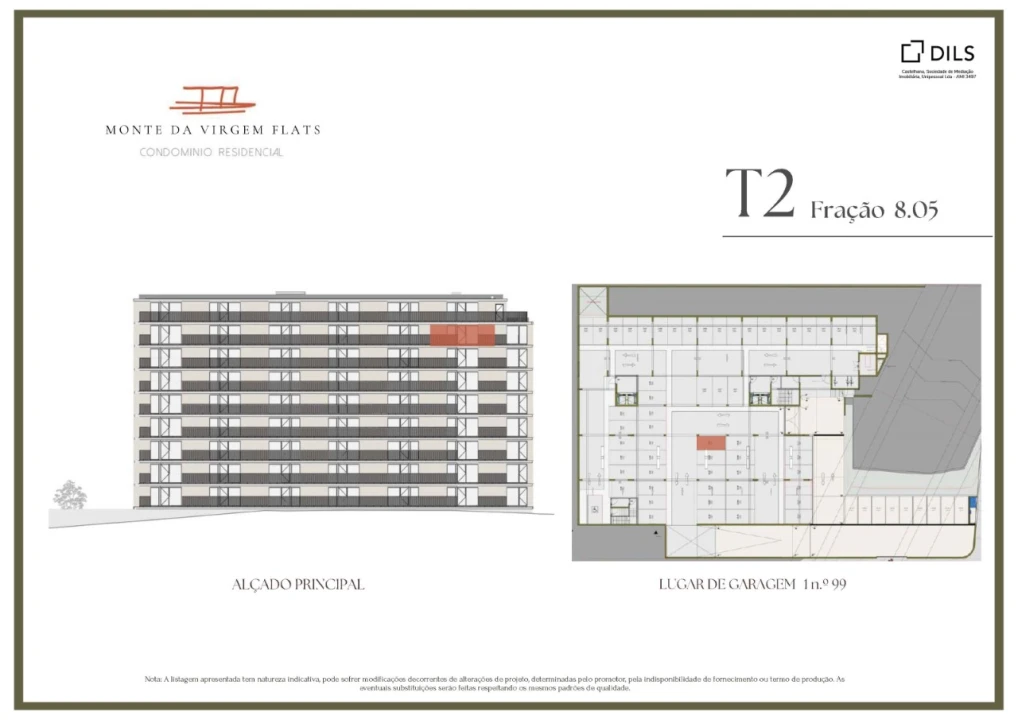 Apartamento T2 para Venda em Vilar de Andorinho Planta 2