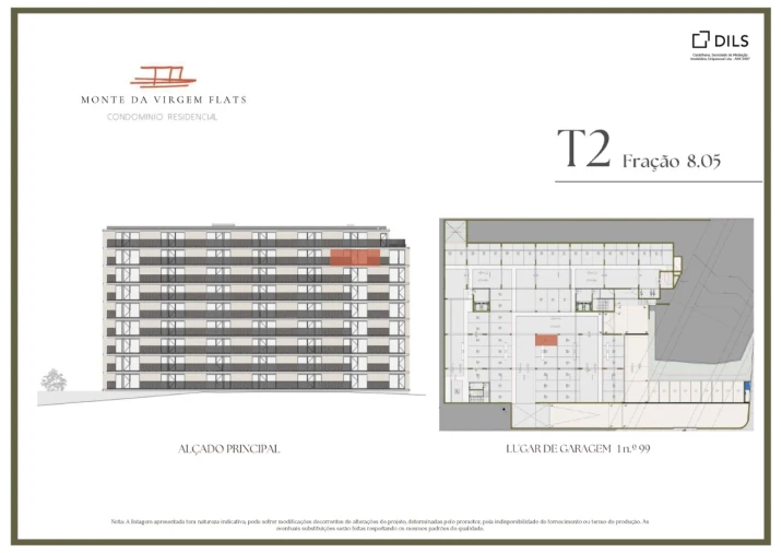 Apartamento T2 para Venda em Vilar de Andorinho Planta 2