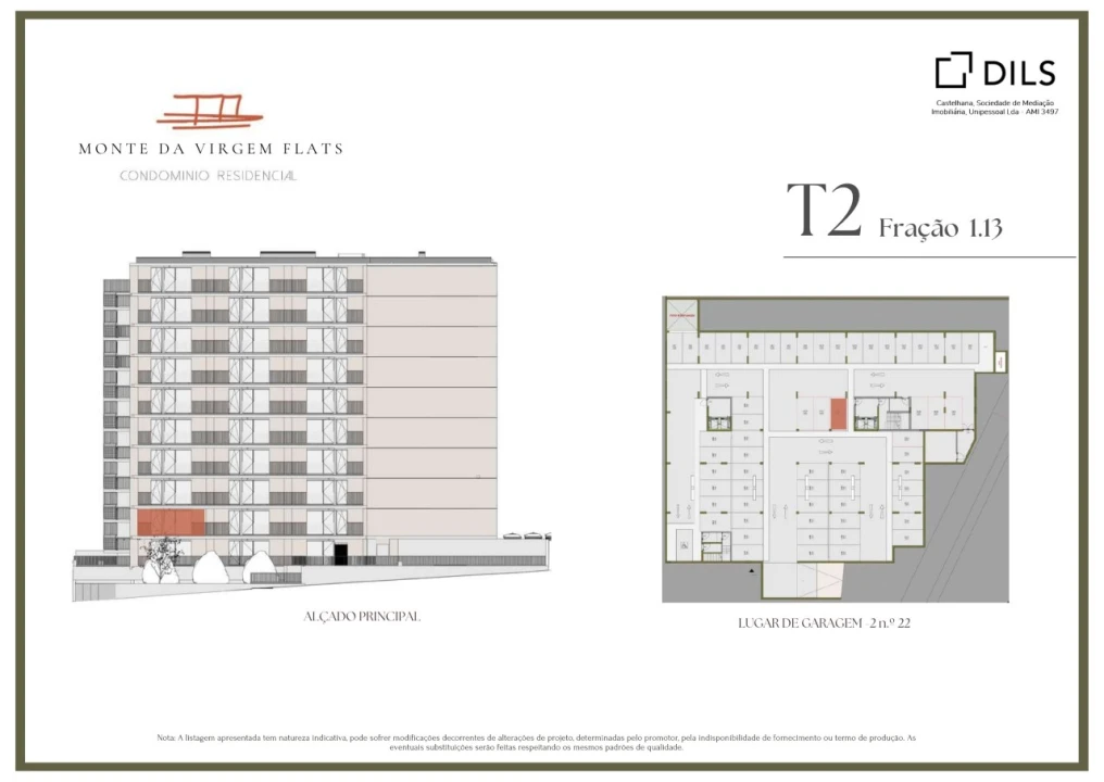Apartamento T2 para Venda em Vilar de Andorinho Planta 2