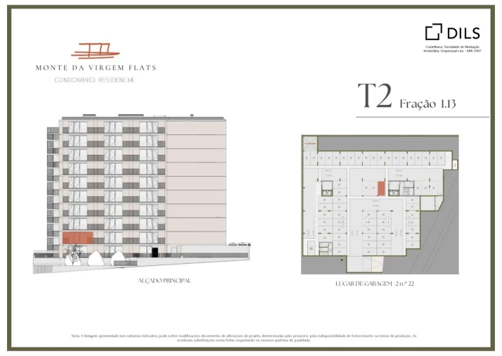Apartamento T2 para Venda em Vilar de Andorinho Planta 2