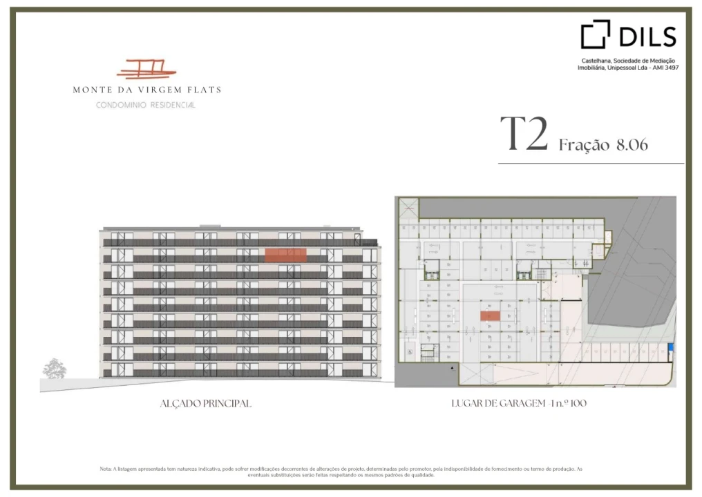 Apartamento T2 para Venda em Vilar de Andorinho Planta 2