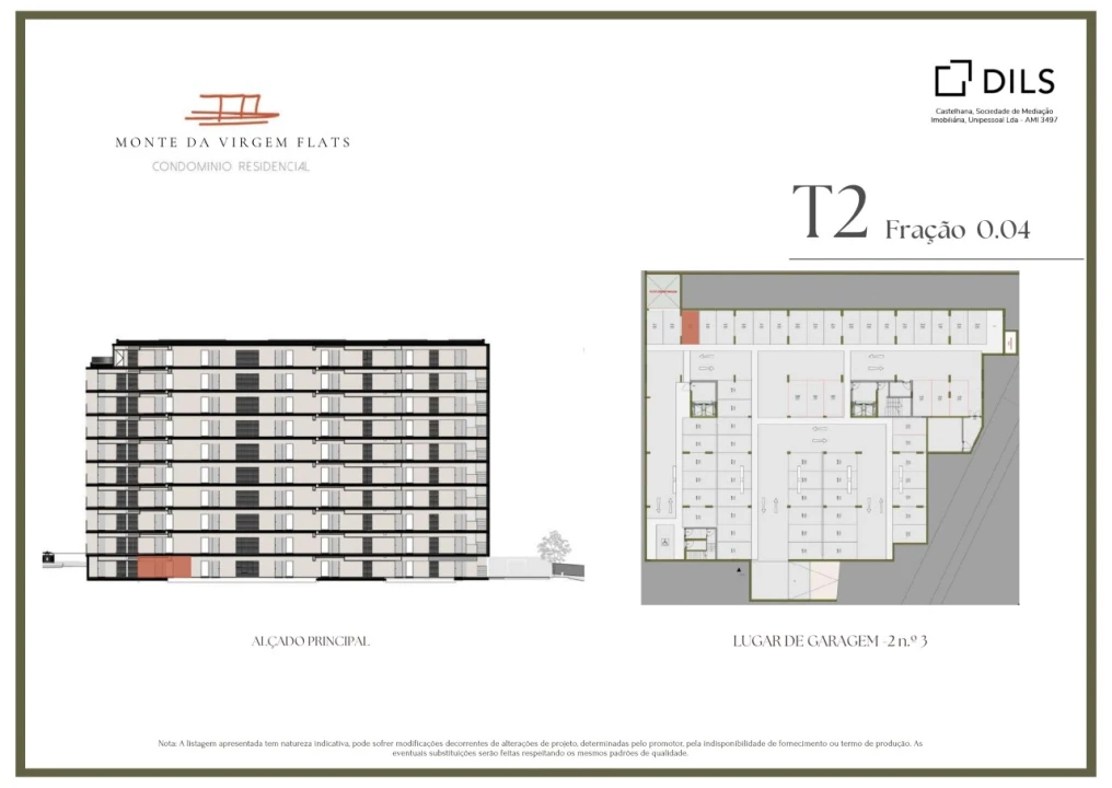 Apartamento T2 para Venda em Vilar de Andorinho Planta 2