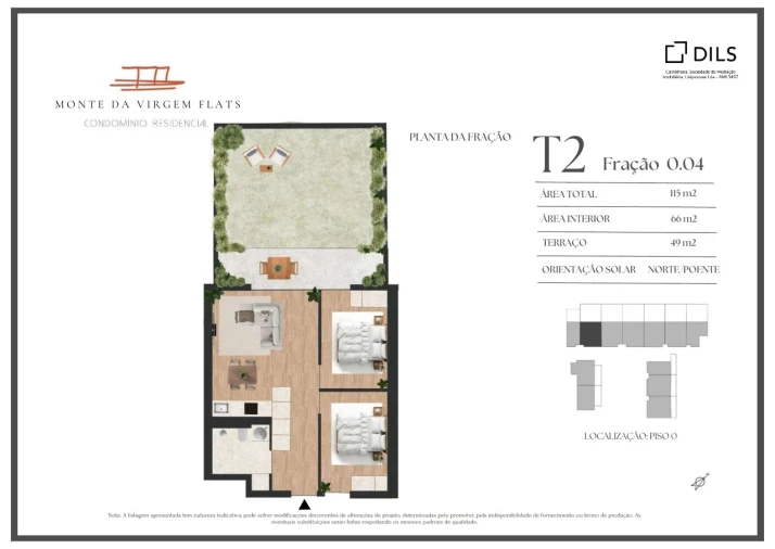 Apartamento T2 para Venda em Vilar de Andorinho Planta 1