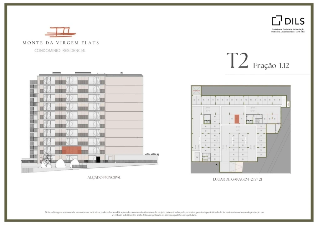 Apartamento T2 para Venda em Vilar de Andorinho Planta 2