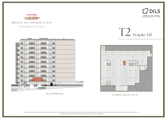 Apartamento T2 para Venda em Vilar de Andorinho Planta 2