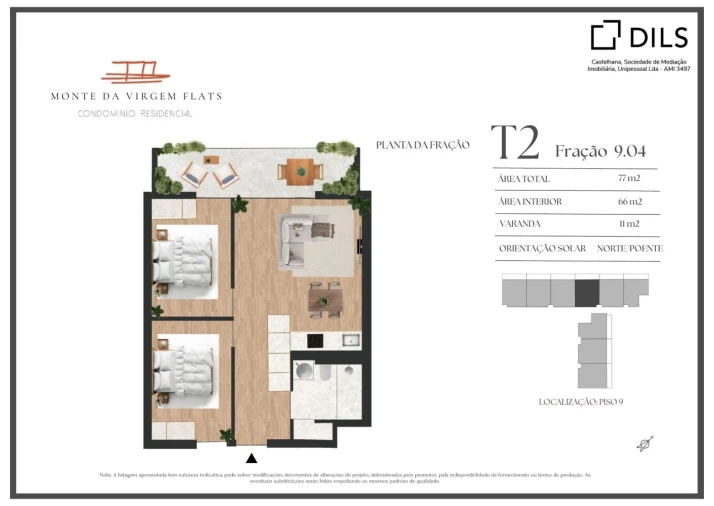 Apartamento T2 para Venda em Vilar de Andorinho Planta 1