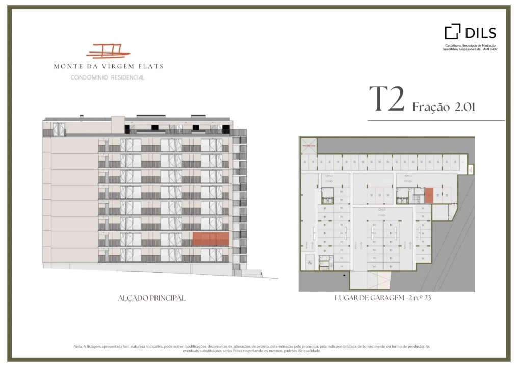 Apartamento T2 para Venda em Vilar de Andorinho Planta 2