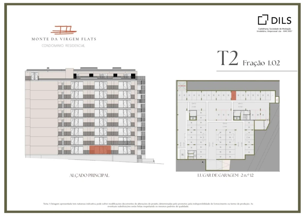 Apartamento T2 para Venda em Vilar de Andorinho Planta 2