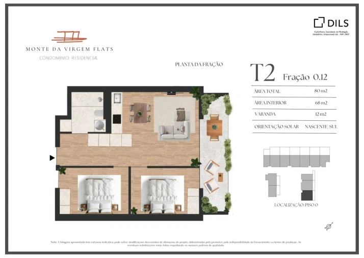 Apartamento T2 para Venda em Vilar de Andorinho Planta 1