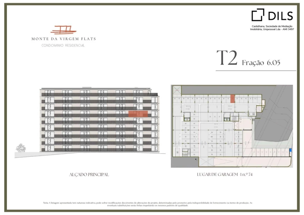 Apartamento T2 para Venda em Vilar de Andorinho Planta 2