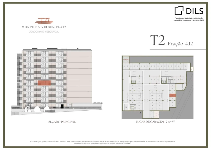 Apartamento T2 para Venda em Vilar de Andorinho Planta 2