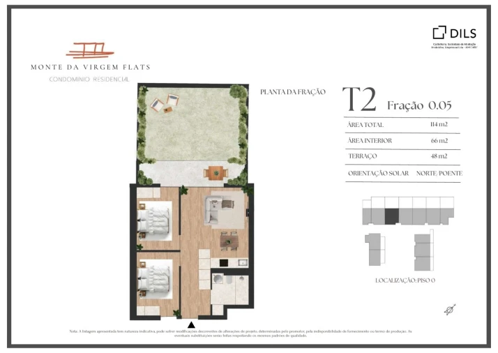 Apartamento T2 para Venda em Vilar de Andorinho Planta 1