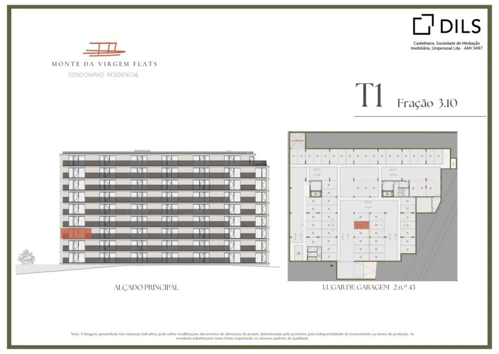 Apartamento T1 para Venda em Vilar de Andorinho Planta 2