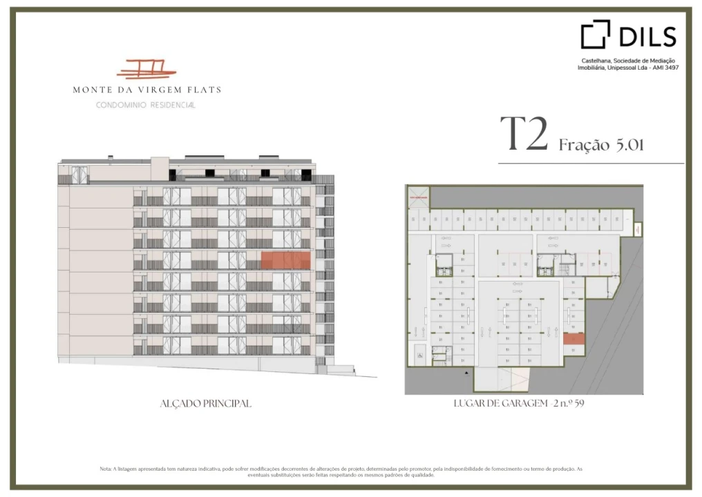 Apartamento T2 para Venda em Vilar de Andorinho Planta 2
