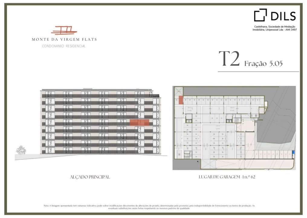 Apartamento T2 para Venda em Vilar de Andorinho Planta 2