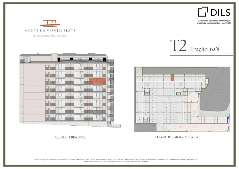Apartamento T2 para Venda em Vilar de Andorinho Planta 2