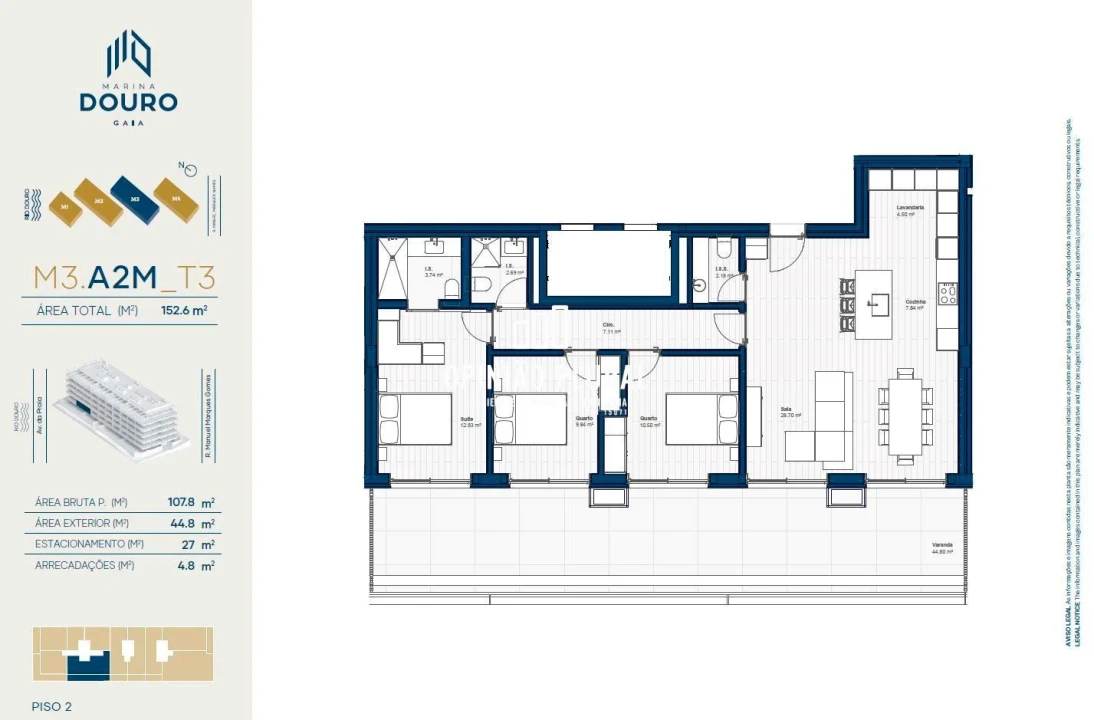 Apartamento T3 para Venda em Canidelo Foto 38