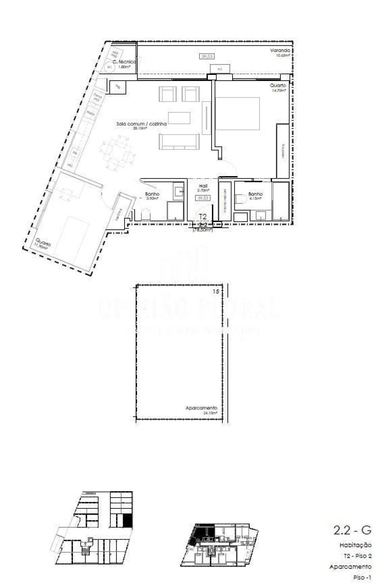 Apartamento T2 para Venda em Gulpilhares e Valadares Foto 14