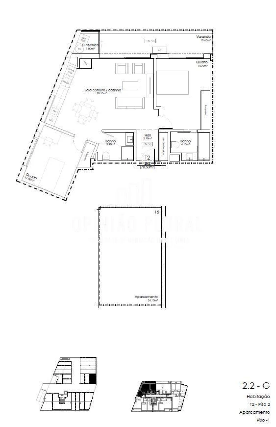 Apartamento T2 para Venda em Gulpilhares e Valadares Foto 14