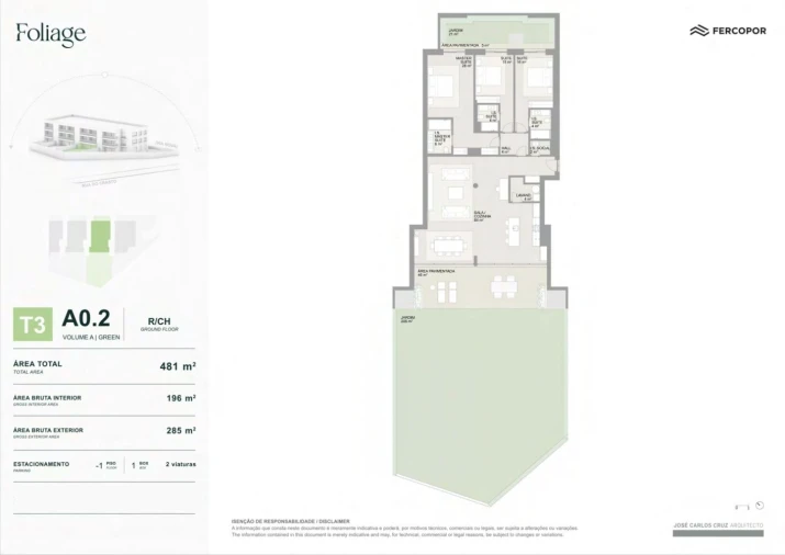 Apartamento T3 para Venda em Aldoar, Foz do Douro e Nevogilde Planta 1