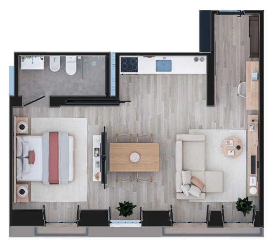 Apartamento T1 para Venda em Cedofeita, Santo Ildefonso, Sé, Miragaia, São Nicolau e Vitória Planta 1
