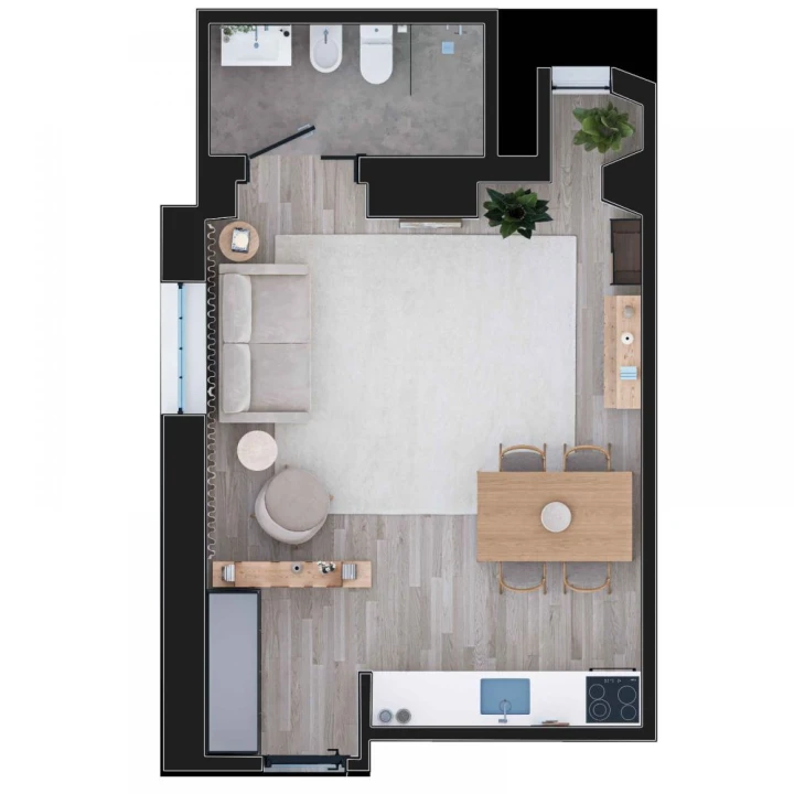 Apartamento T1 para Venda em Cedofeita, Santo Ildefonso, Sé, Miragaia, São Nicolau e Vitória Planta 2