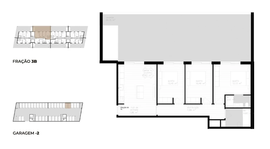 Apartamento T3 para Venda em Vila Nova de Cerveira e Lovelhe Planta 1