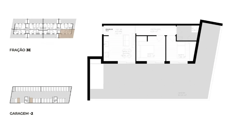 Apartamento T1 para Venda em Vila Nova de Cerveira e Lovelhe Planta 1