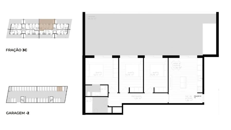 Apartamento T3 para Venda em Vila Nova de Cerveira e Lovelhe Planta 1