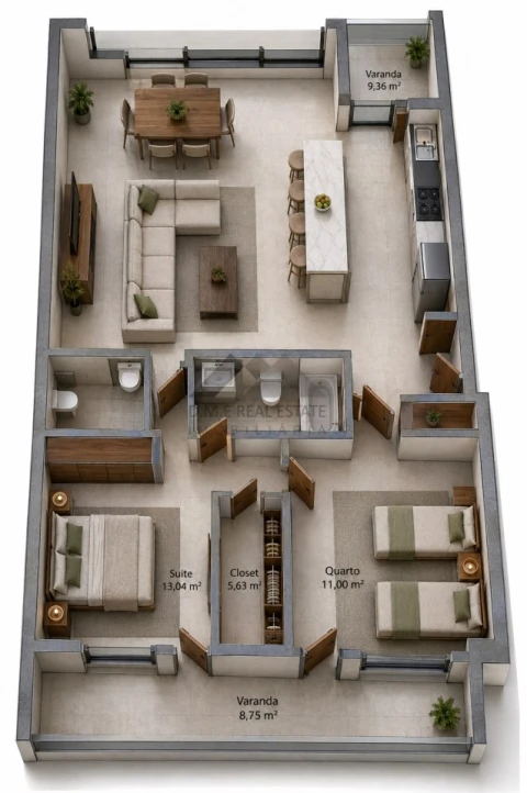 Apartamento T2 para Venda em Vila Real de Santo Antonio