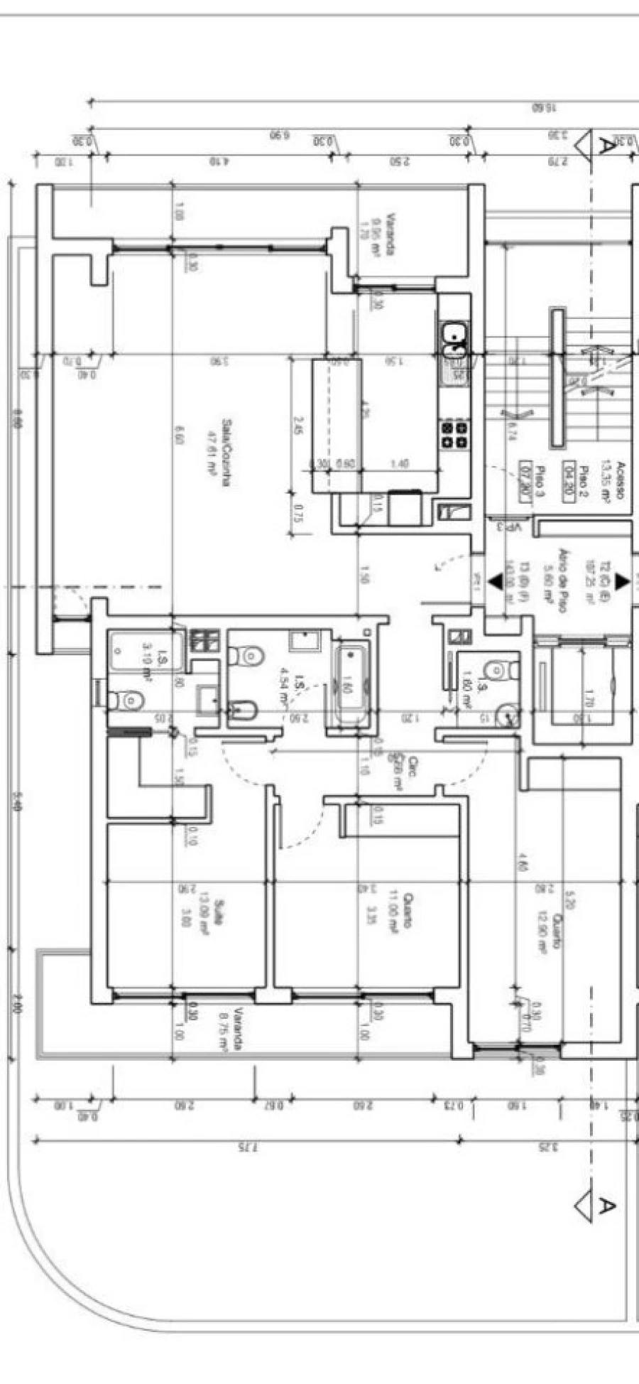 Apartamento T3 para Venda em Vila Real de Santo Antonio Planta 2
