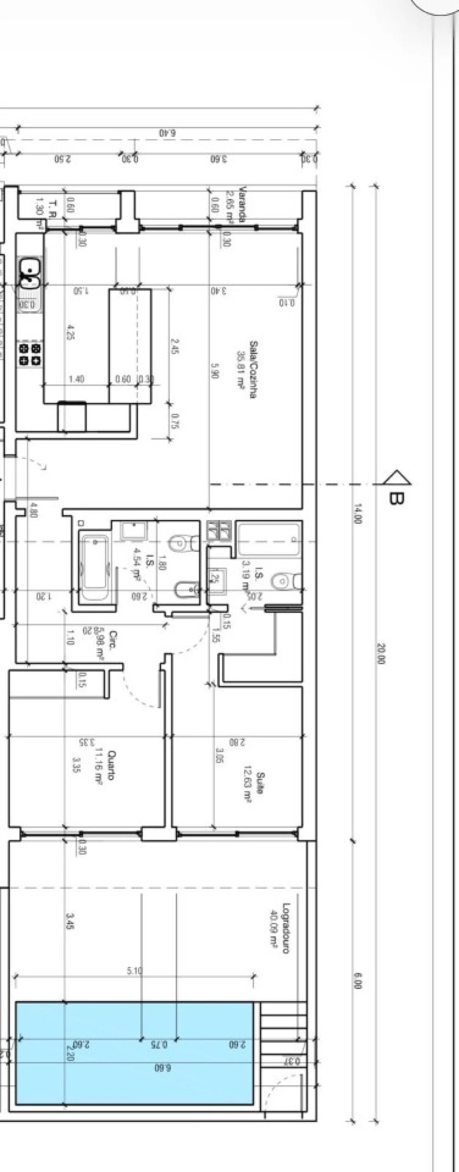 Apartamento T2 para Venda em Vila Real de Santo Antonio Planta 3