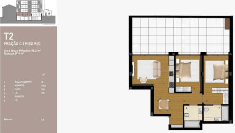 Apartamento T2 para Venda em Custóias, Leça do Balio e Guifões